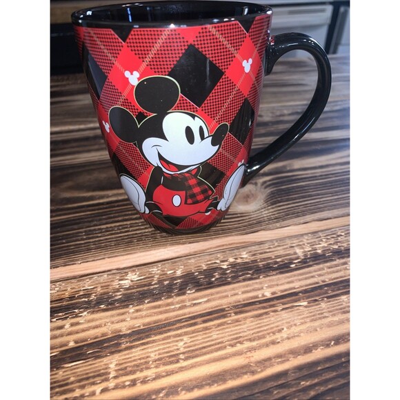 Disney Mickey Mouse Portrait  Red Black Ceramic Coffee Mug Cup - Picture 8 of 9